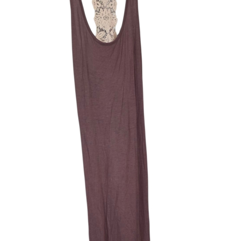 BluHeaven Sleeveless Brown Maxi Dress with Lace Back (0013)